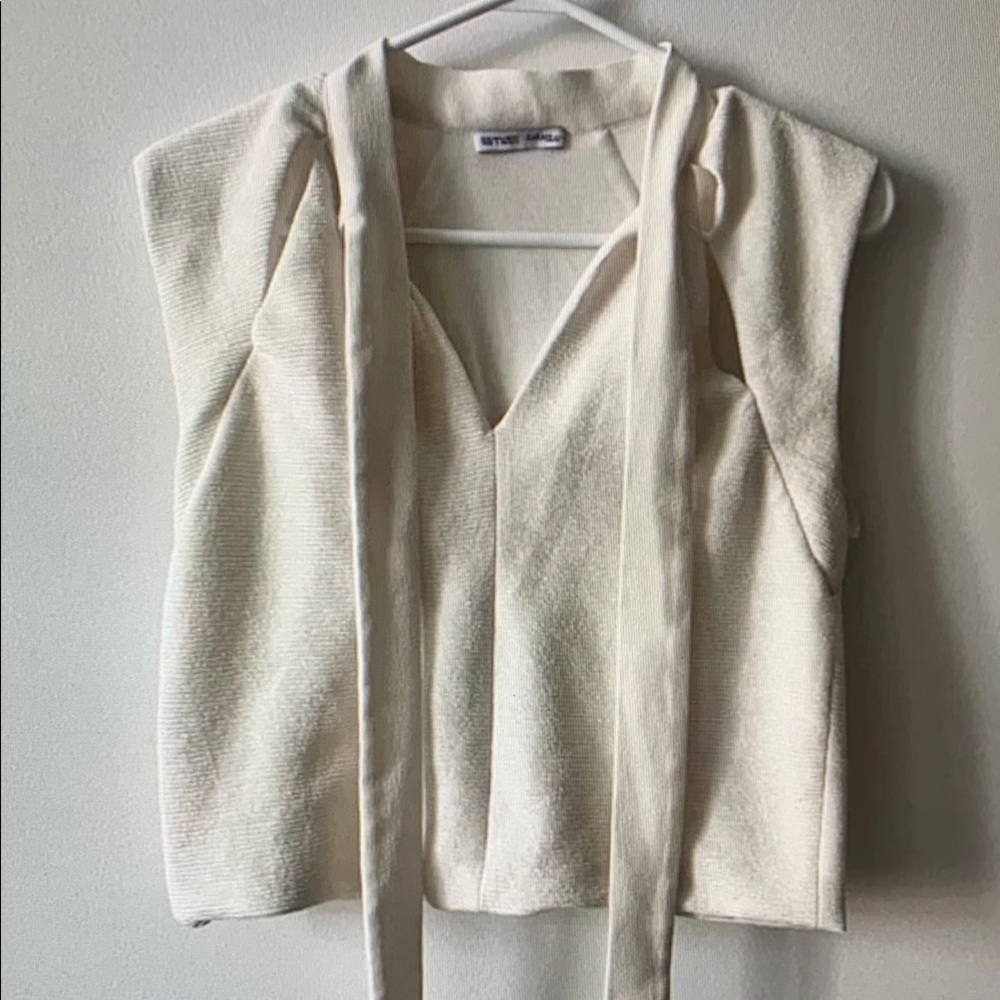 Stylish Cream Sweater Vest